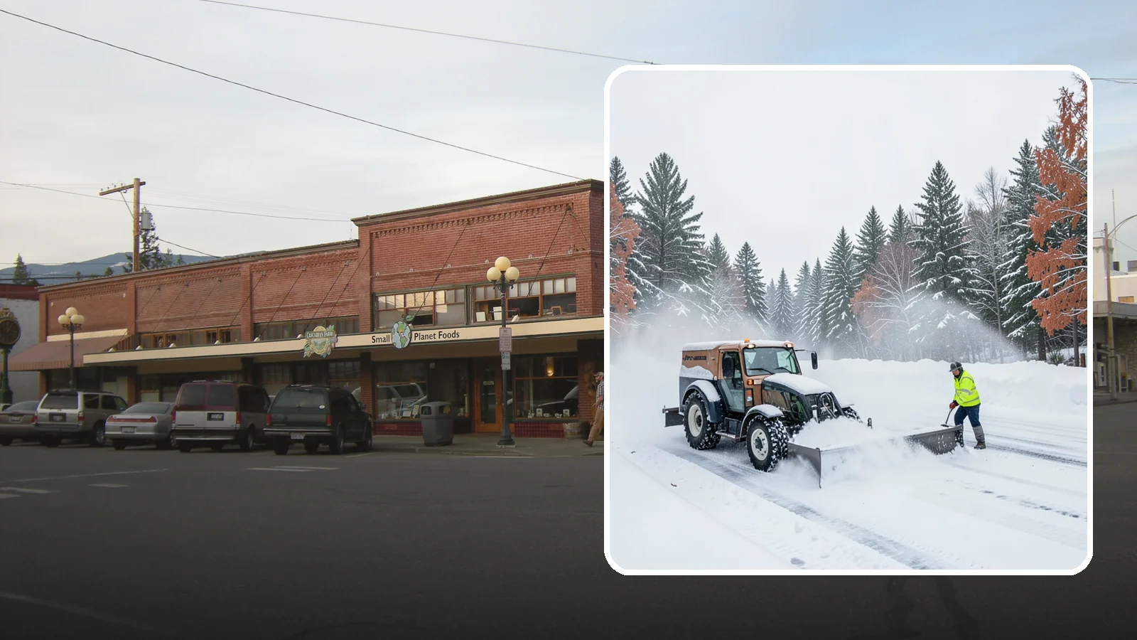 Box Plow Service in Sedro-Woolley, Skagit County, WA - Our box plows clear large flat surfaces efficiently by containing and carrying heavy snow in each pass.
