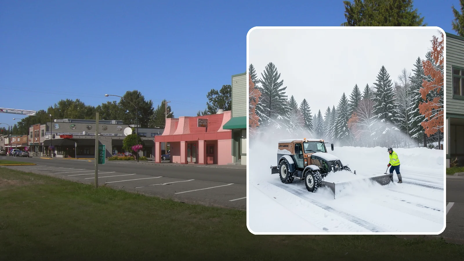 Box Plow Service in Snoqualmie, King County, WA - Our box plows clear large flat surfaces efficiently by containing and carrying heavy snow in each pass.