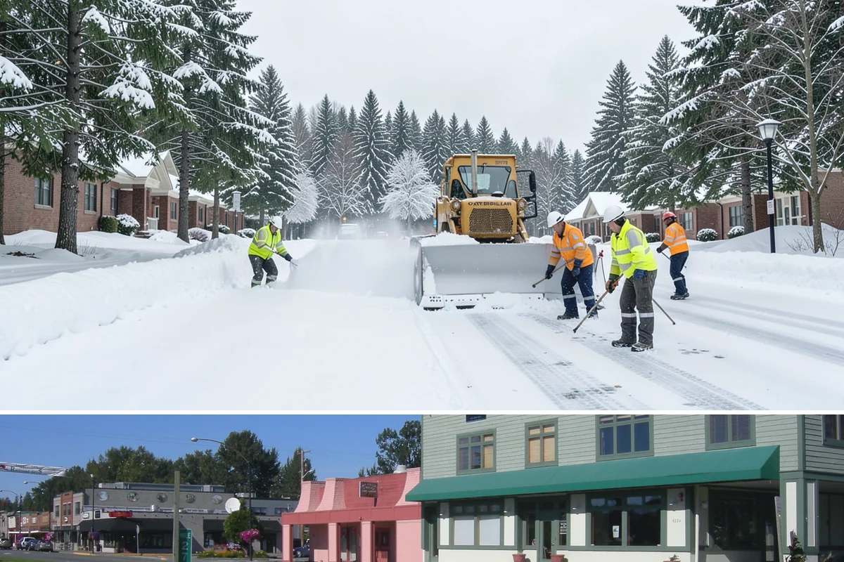 Box Plow Service in Snoqualmie, King County, WA - Box plow service is used throughout the snow season, mainly December through February, on large paved commercial properties.