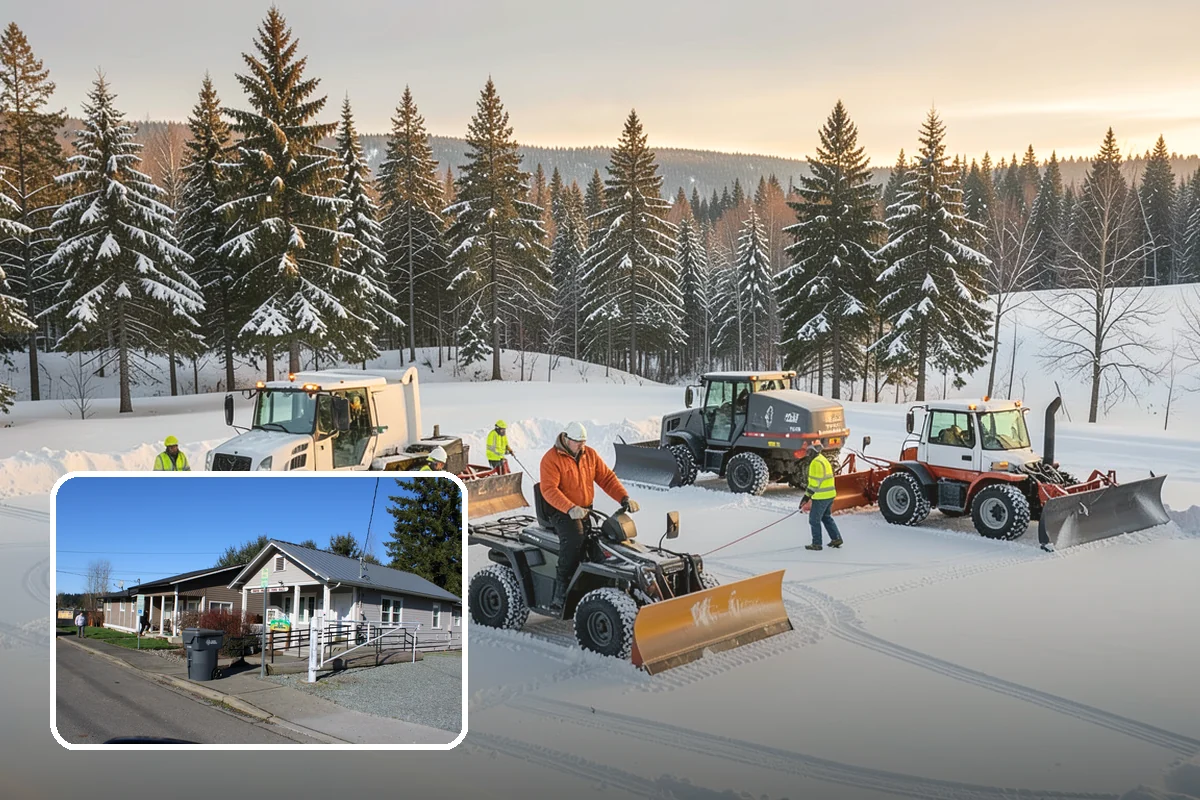 Box Plow Service in South Prairie, Pierce County, WA - Enclosed design that carries maximum snow per pass