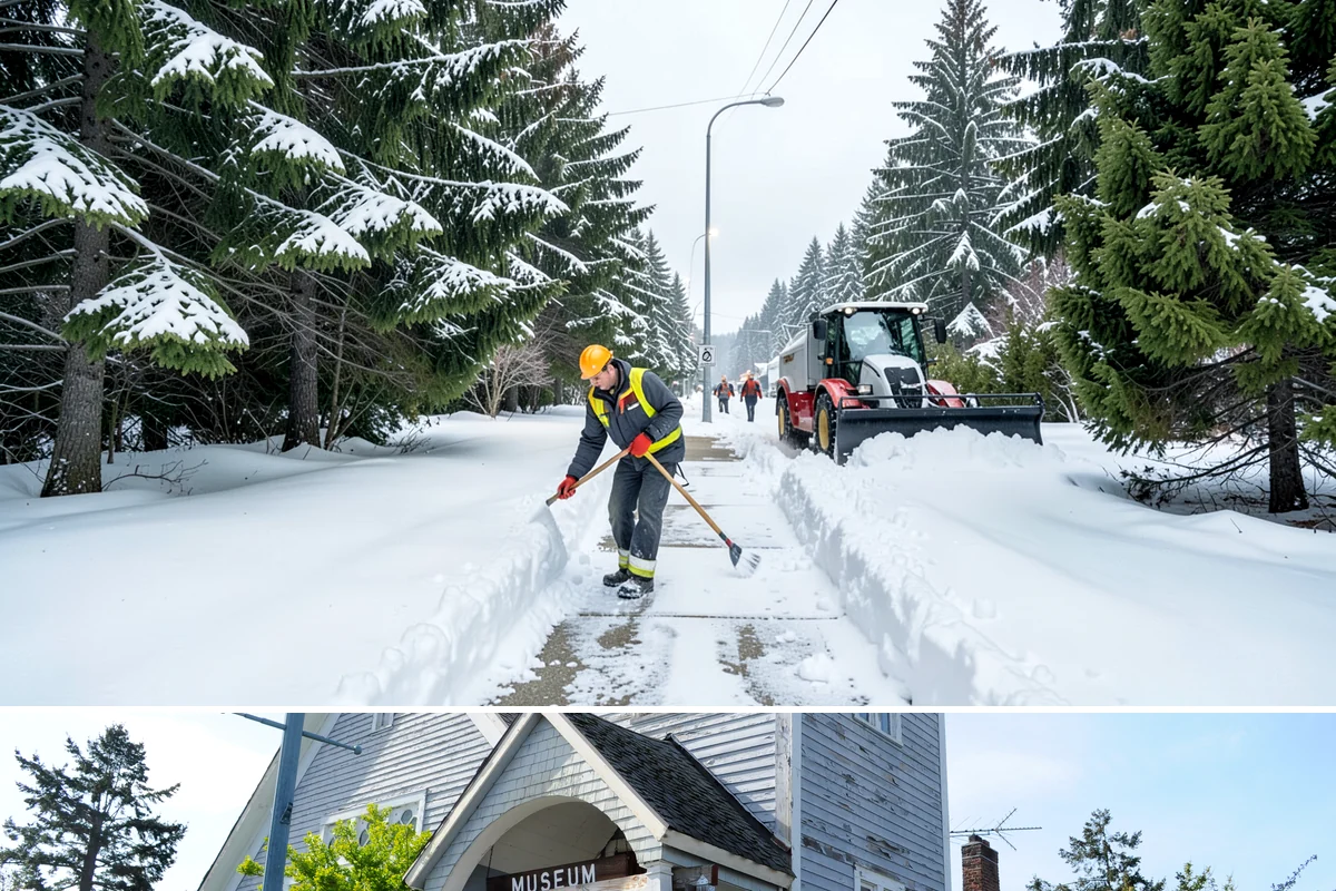 Box Plow Service in Steilacoom, Pierce County, WA - Box plow service is used throughout the snow season, mainly December through February, on large paved commercial properties.