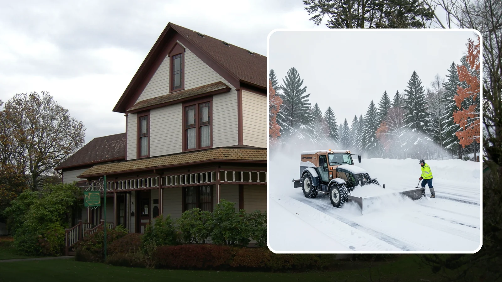 Box Plow Service in Sumner, Pierce County, WA - Our box plows clear large flat surfaces efficiently by containing and carrying heavy snow in each pass.