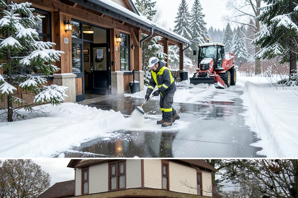 Box Plow Service in Sumner, Pierce County, WA - Box plow service is used throughout the snow season, mainly December through February, on large paved commercial properties.