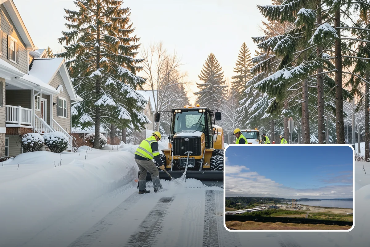 Box Plow Service in University Place, Pierce County, WA - Enclosed design that carries maximum snow per pass