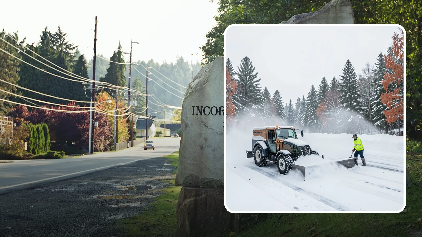 Box Plow Service in Wilkeson, Pierce County, WA - Our box plows clear large flat surfaces efficiently by containing and carrying heavy snow in each pass.