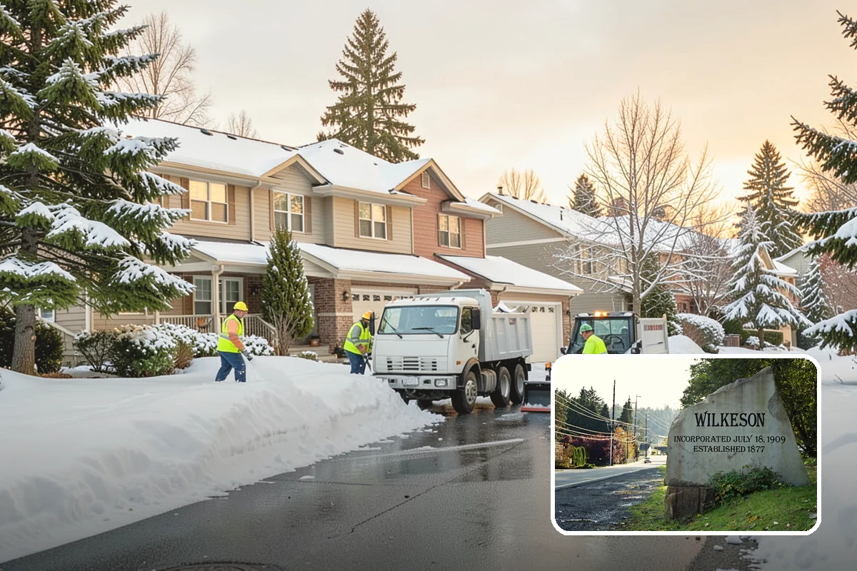 Box Plow Service in Wilkeson, Pierce County, WA - Enclosed design that carries maximum snow per pass