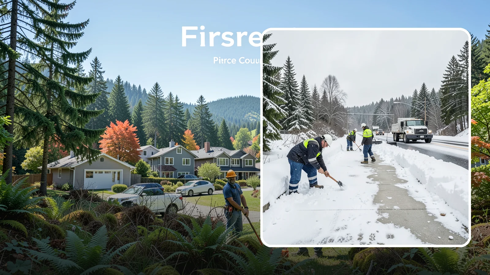 Bridge Deck Snow Removal in Fircrest, Pierce County, WA - Clearing and anti-icing of pedestrian and vehicle bridge decks that freeze before any road surface around them.