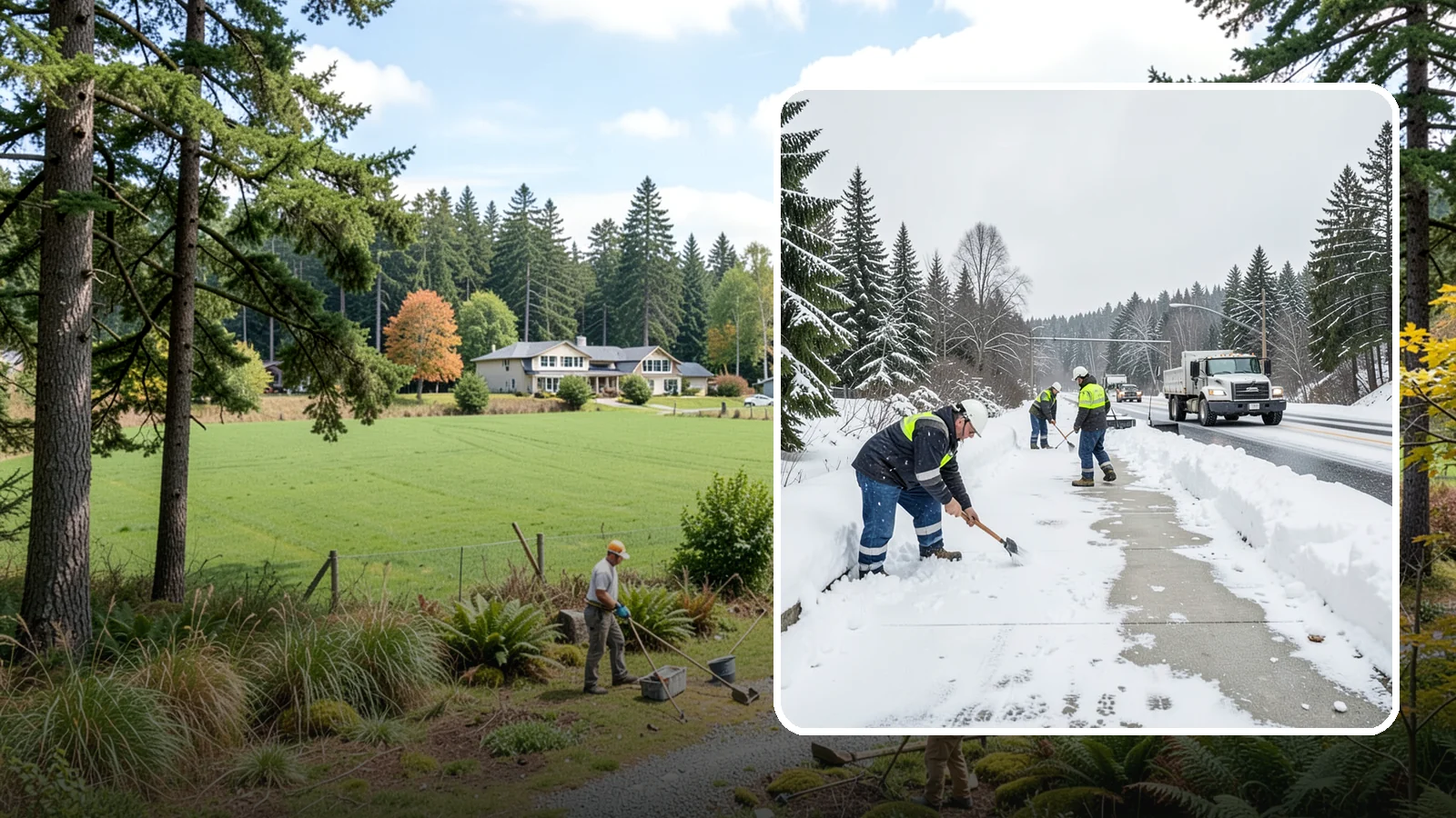 Bridge Deck Snow Removal in Lyman, Skagit County, WA - Clearing and anti-icing of pedestrian and vehicle bridge decks that freeze before any road surface around them.