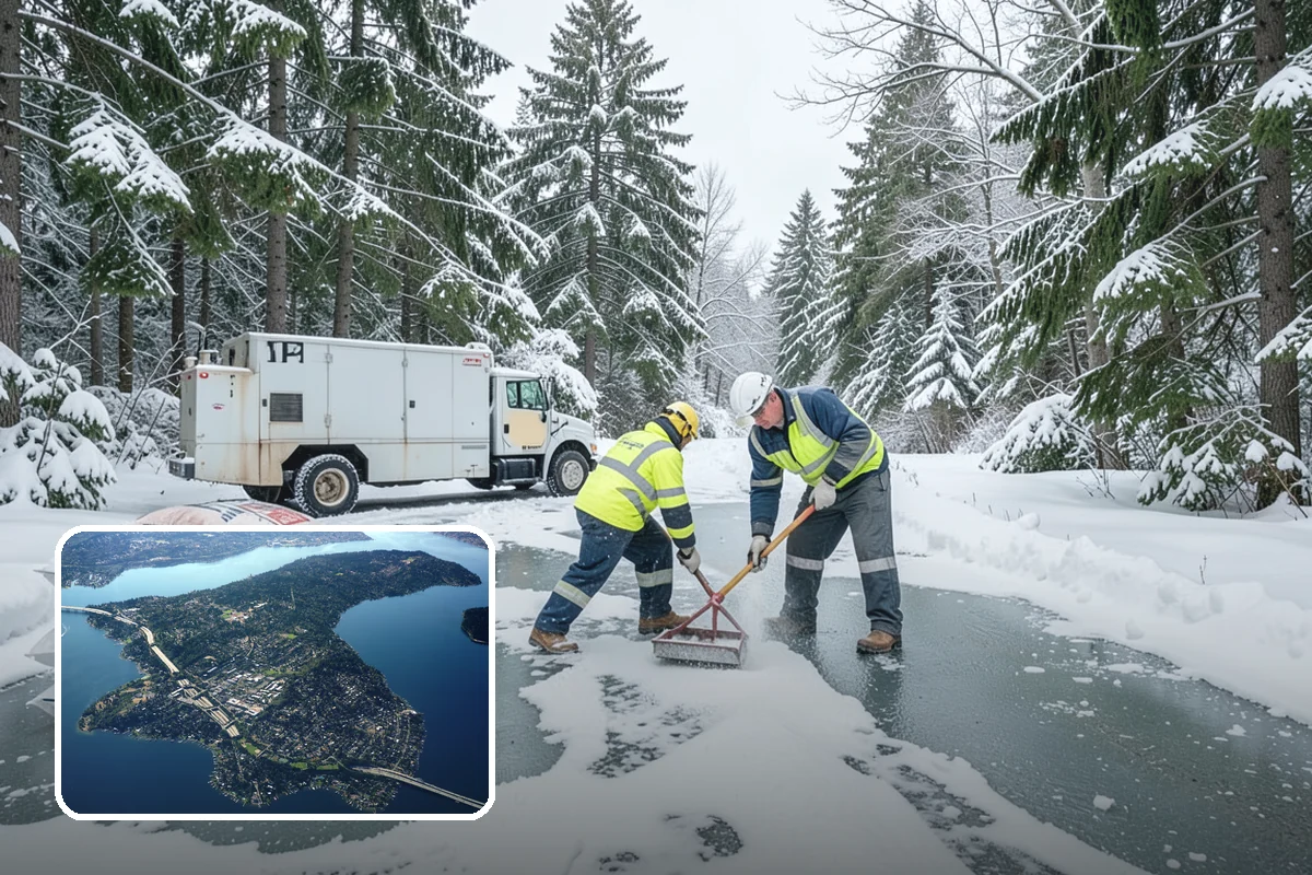 Bridge Deck Snow Removal in Mercer Island, King County, WA - Addresses the surface that freezes first in any cold event