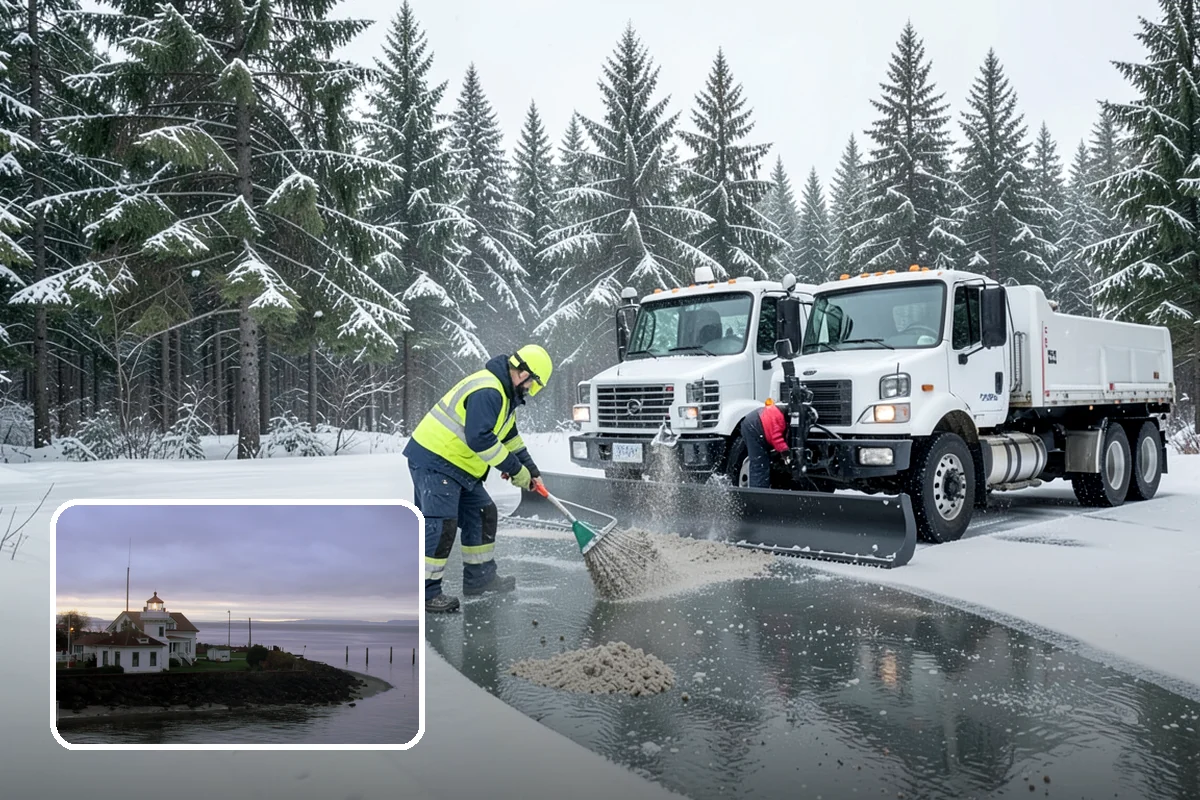 Bridge Deck Snow Removal in Mukilteo, Snohomish County, WA - Addresses the surface that freezes first in any cold event