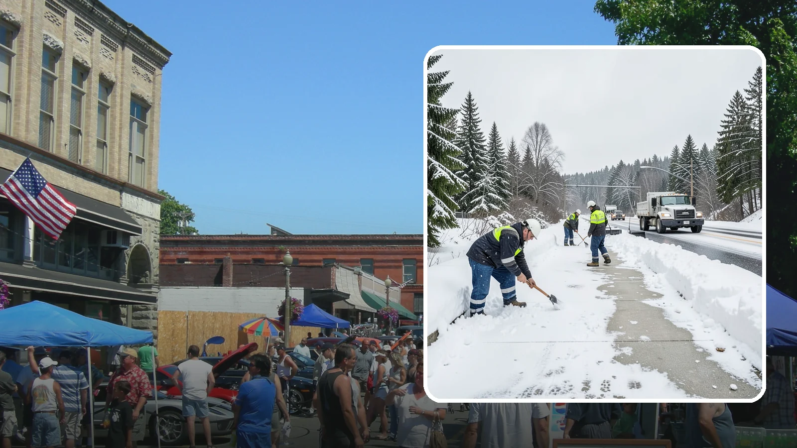 Bridge Deck Snow Removal in Snohomish, Snohomish County, WA - Clearing and anti-icing of pedestrian and vehicle bridge decks that freeze before any road surface around them.