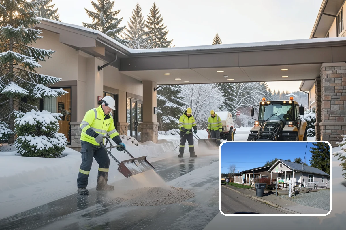 Bridge Deck Snow Removal in South Prairie, Pierce County, WA - Addresses the surface that freezes first in any cold event