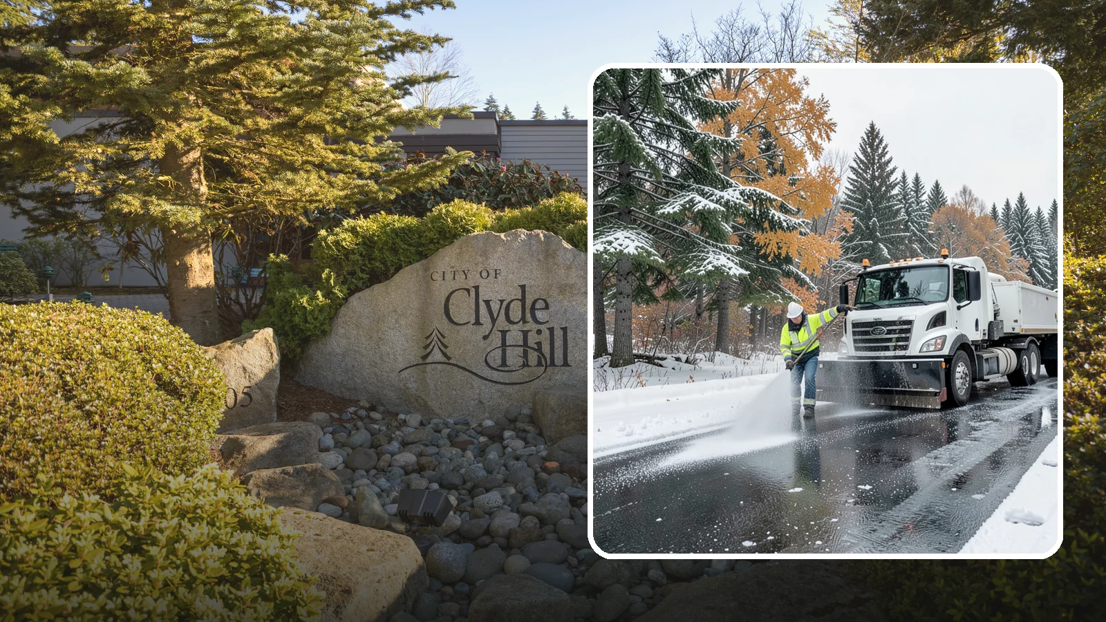 Brine Application in Clyde Hill, King County, WA - Brine application lays down a liquid salt solution that stops ice from bonding to pavement before a storm arrives.