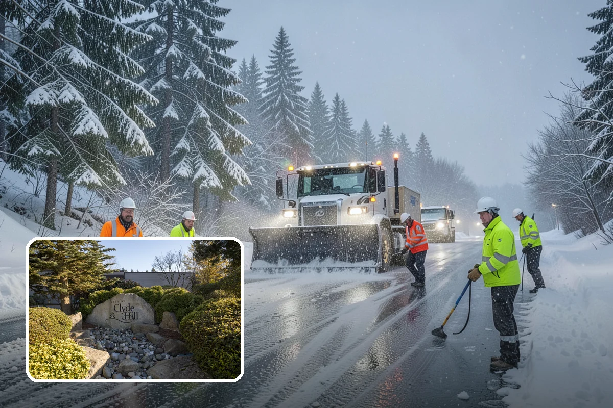 Brine Application in Clyde Hill, King County, WA - Stops ice from bonding before it forms, cutting down later scraping