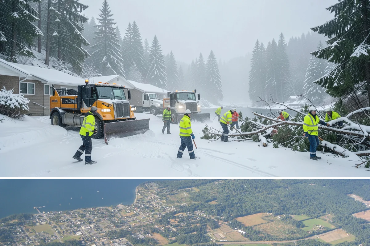 Brine Application in Coupeville, Island County, WA - Brine pretreatment is applied ahead of forecast frost and freezing-rain events throughout the November-to-February window.