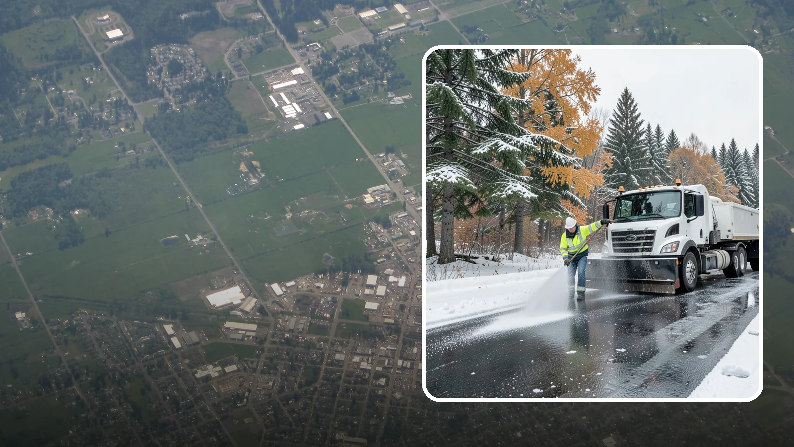 Brine Application in Enumclaw, King County, WA - Brine application lays down a liquid salt solution that stops ice from bonding to pavement before a storm arrives.