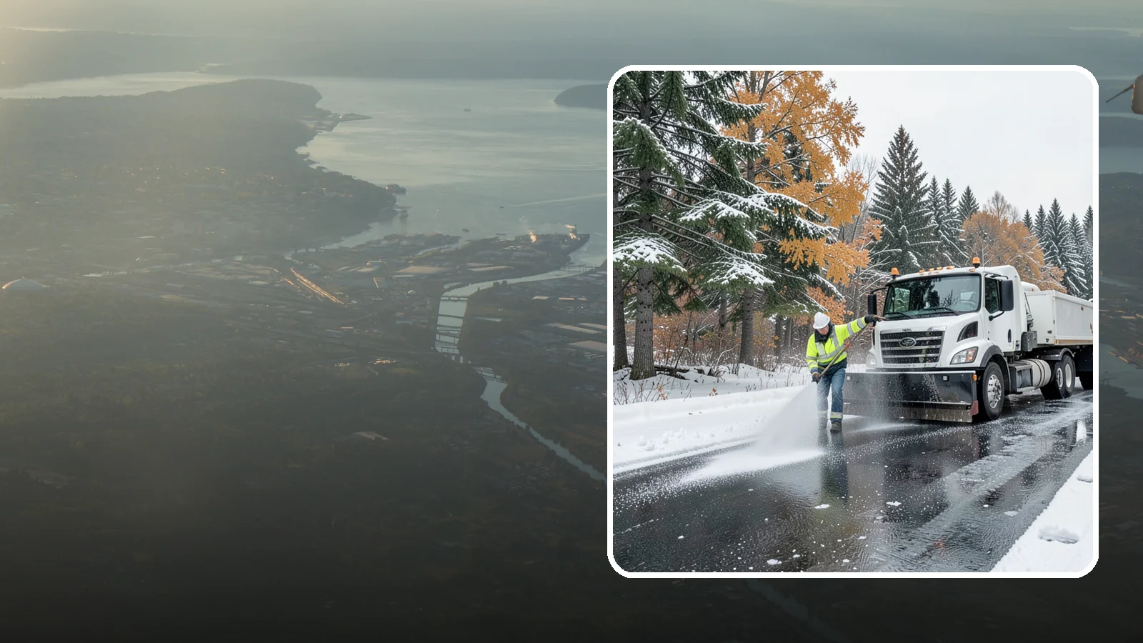 Brine Application in Fife, Pierce County, WA - Brine application lays down a liquid salt solution that stops ice from bonding to pavement before a storm arrives.