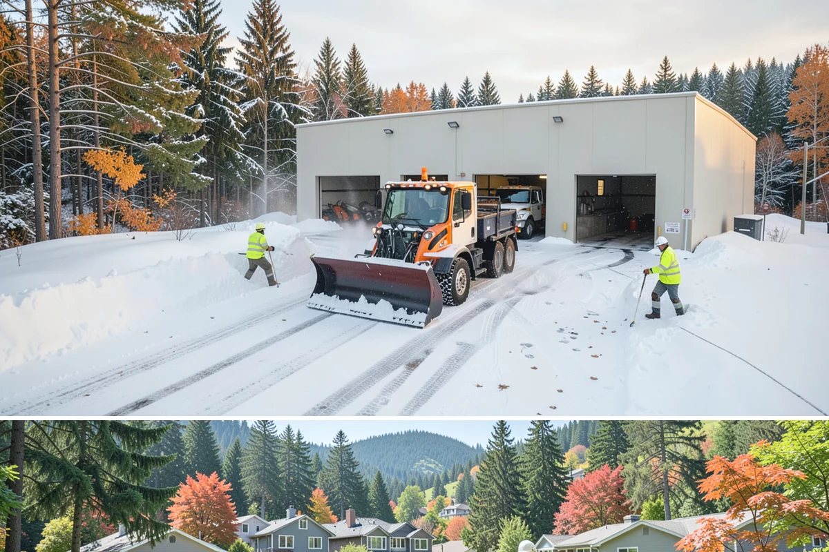 Brine Application in Fircrest, Pierce County, WA - Brine pretreatment is applied ahead of forecast frost and freezing-rain events throughout the November-to-February window.