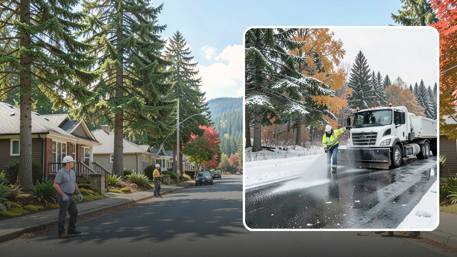 Brine Application in Hunts Point, King County, WA - Brine application lays down a liquid salt solution that stops ice from bonding to pavement before a storm arrives.