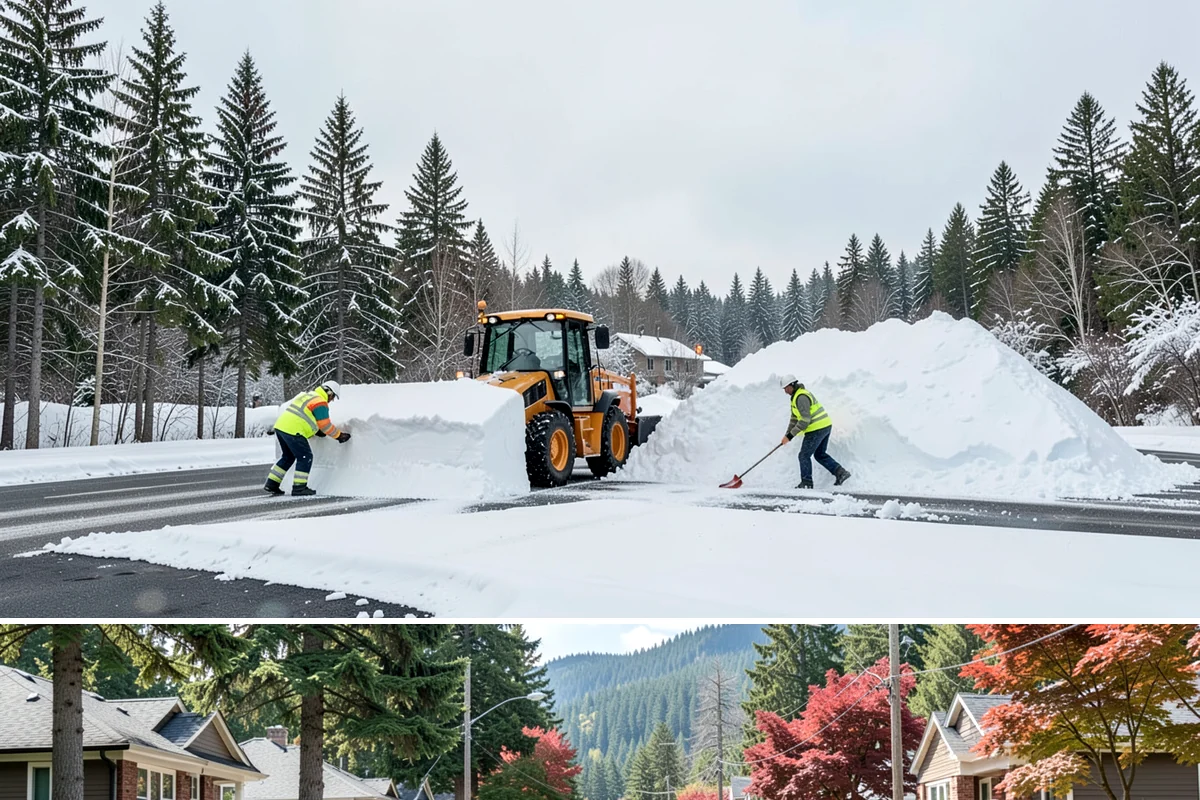 Brine Application in Hunts Point, King County, WA - Brine pretreatment is applied ahead of forecast frost and freezing-rain events throughout the November-to-February window.