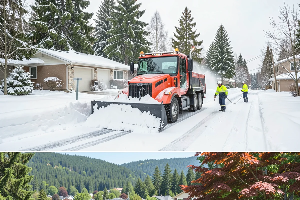 Brine Application in Index, Snohomish County, WA - Brine pretreatment is applied ahead of forecast frost and freezing-rain events throughout the November-to-February window.