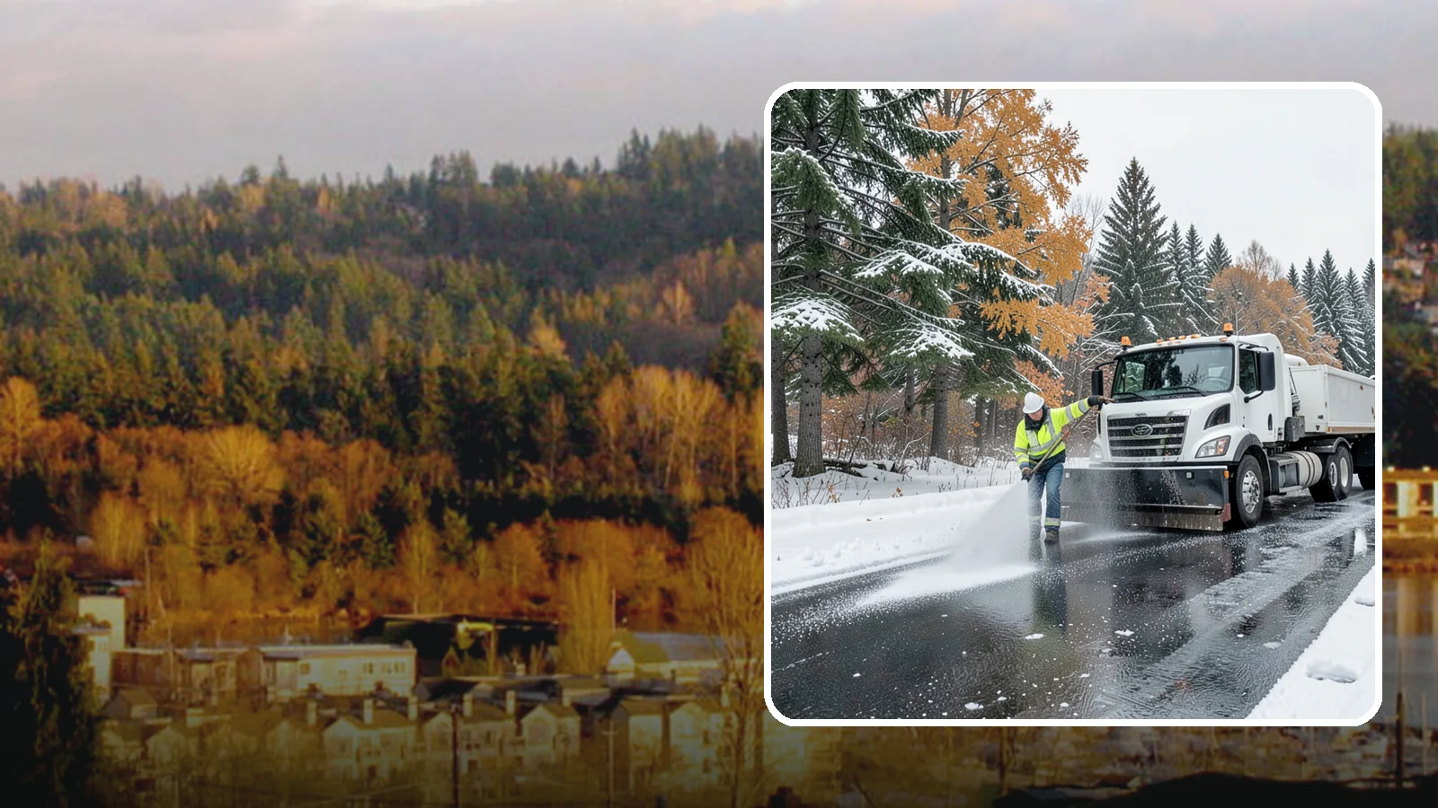Brine Application in Kenmore, King County, WA - Brine application lays down a liquid salt solution that stops ice from bonding to pavement before a storm arrives.
