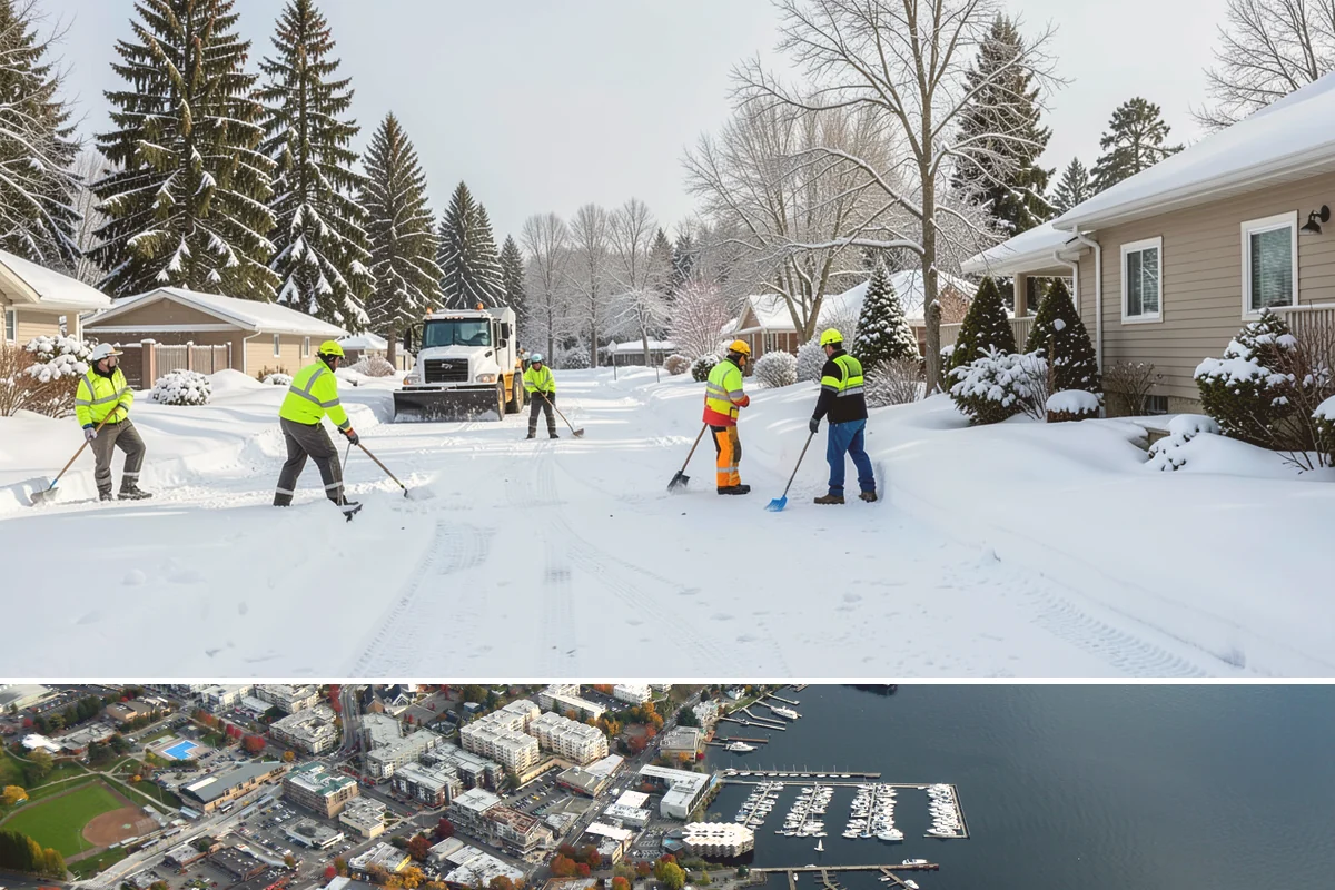 Brine Application in Kirkland, King County, WA - Brine pretreatment is applied ahead of forecast frost and freezing-rain events throughout the November-to-February window.