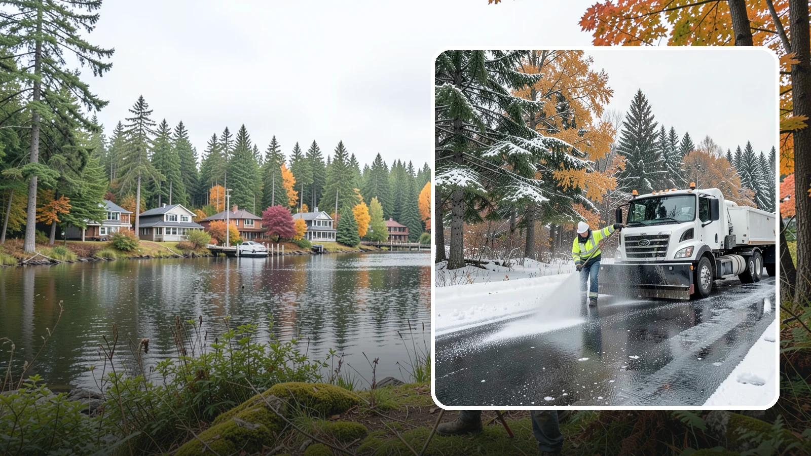 Brine Application in La Conner, Skagit County, WA - Brine application lays down a liquid salt solution that stops ice from bonding to pavement before a storm arrives.