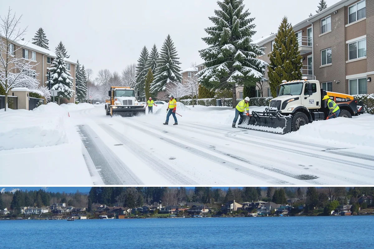 Brine Application in Lake Stevens, Snohomish County, WA - Brine pretreatment is applied ahead of forecast frost and freezing-rain events throughout the November-to-February window.