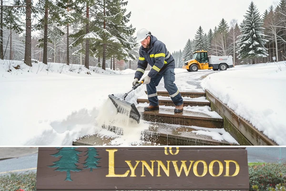 Brine Application in Lynnwood, Snohomish County, WA - Brine pretreatment is applied ahead of forecast frost and freezing-rain events throughout the November-to-February window.
