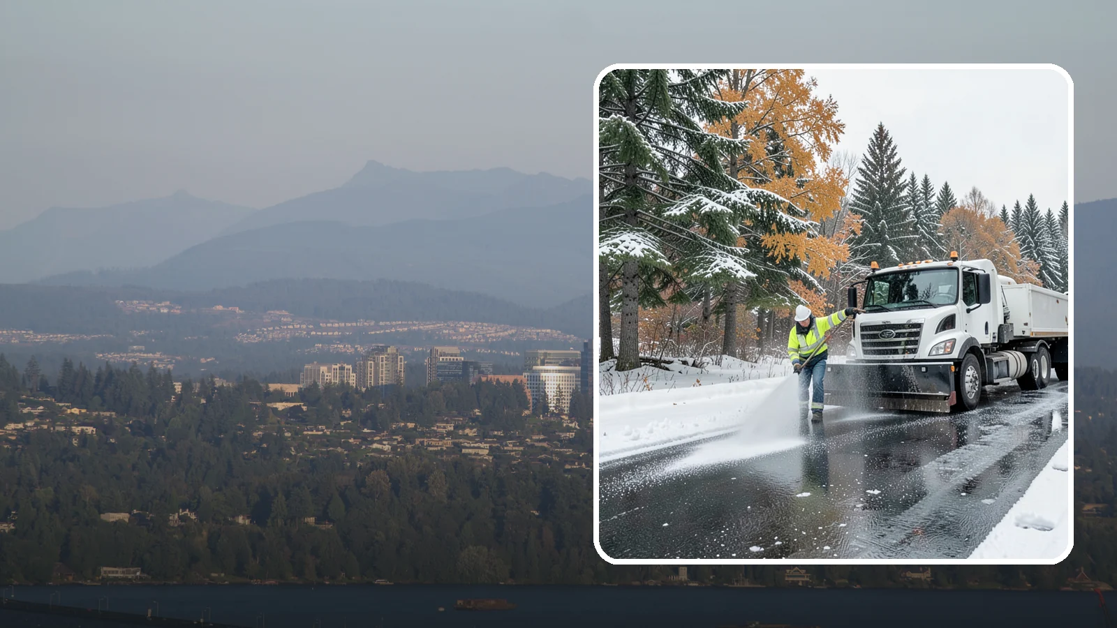 Brine Application in Medina, King County, WA - Brine application lays down a liquid salt solution that stops ice from bonding to pavement before a storm arrives.