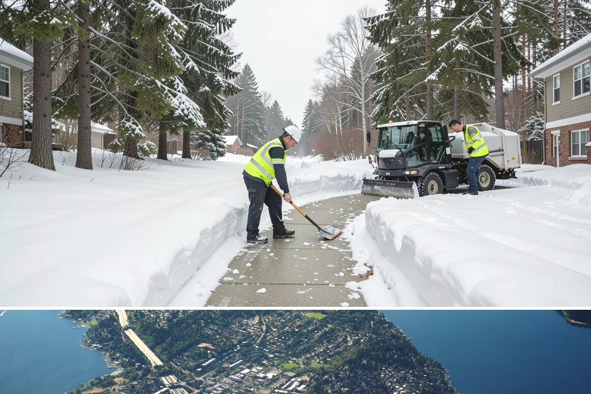 Brine Application in Mercer Island, King County, WA - Brine pretreatment is applied ahead of forecast frost and freezing-rain events throughout the November-to-February window.
