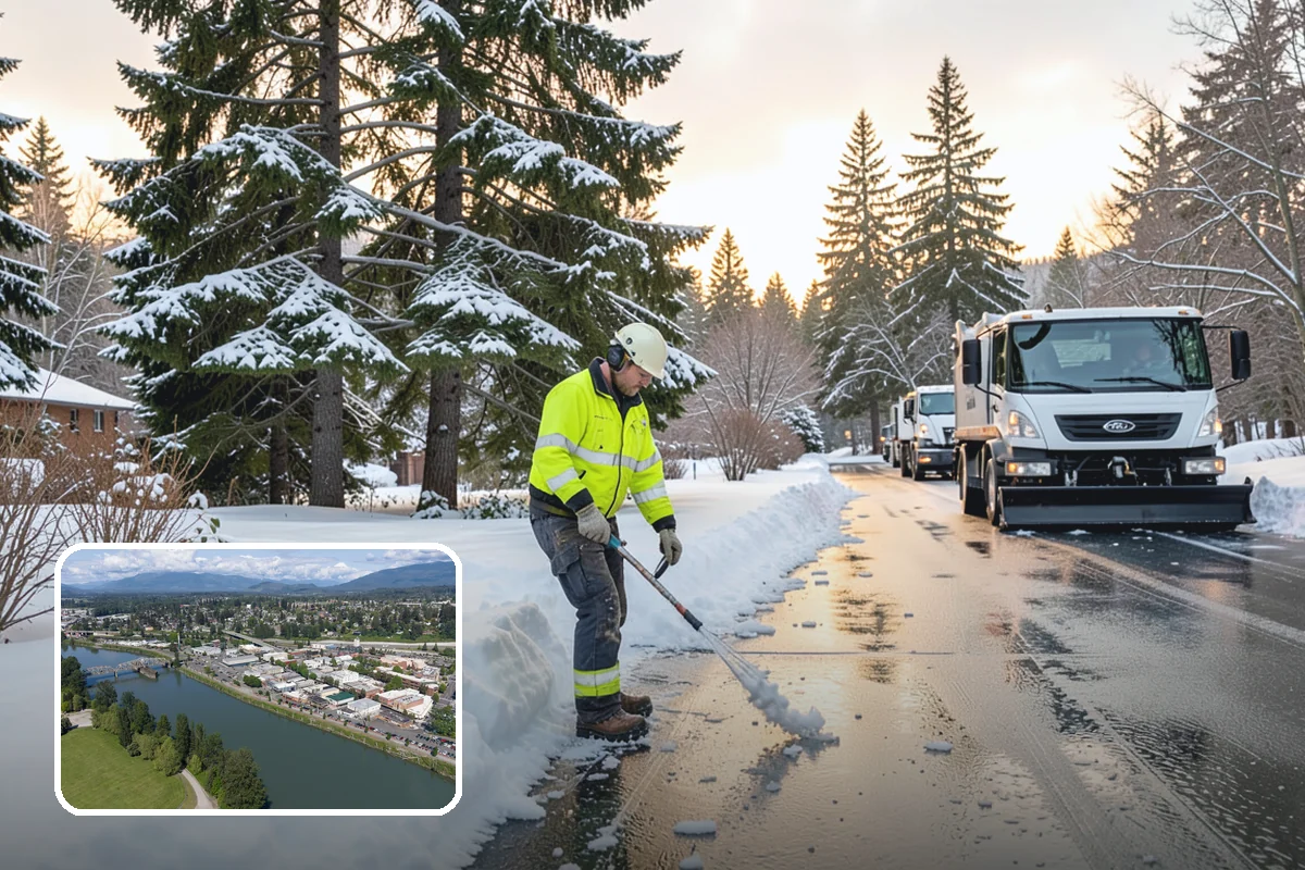 Brine Application in Mount Vernon, Skagit County, WA - Stops ice from bonding before it forms, cutting down later scraping