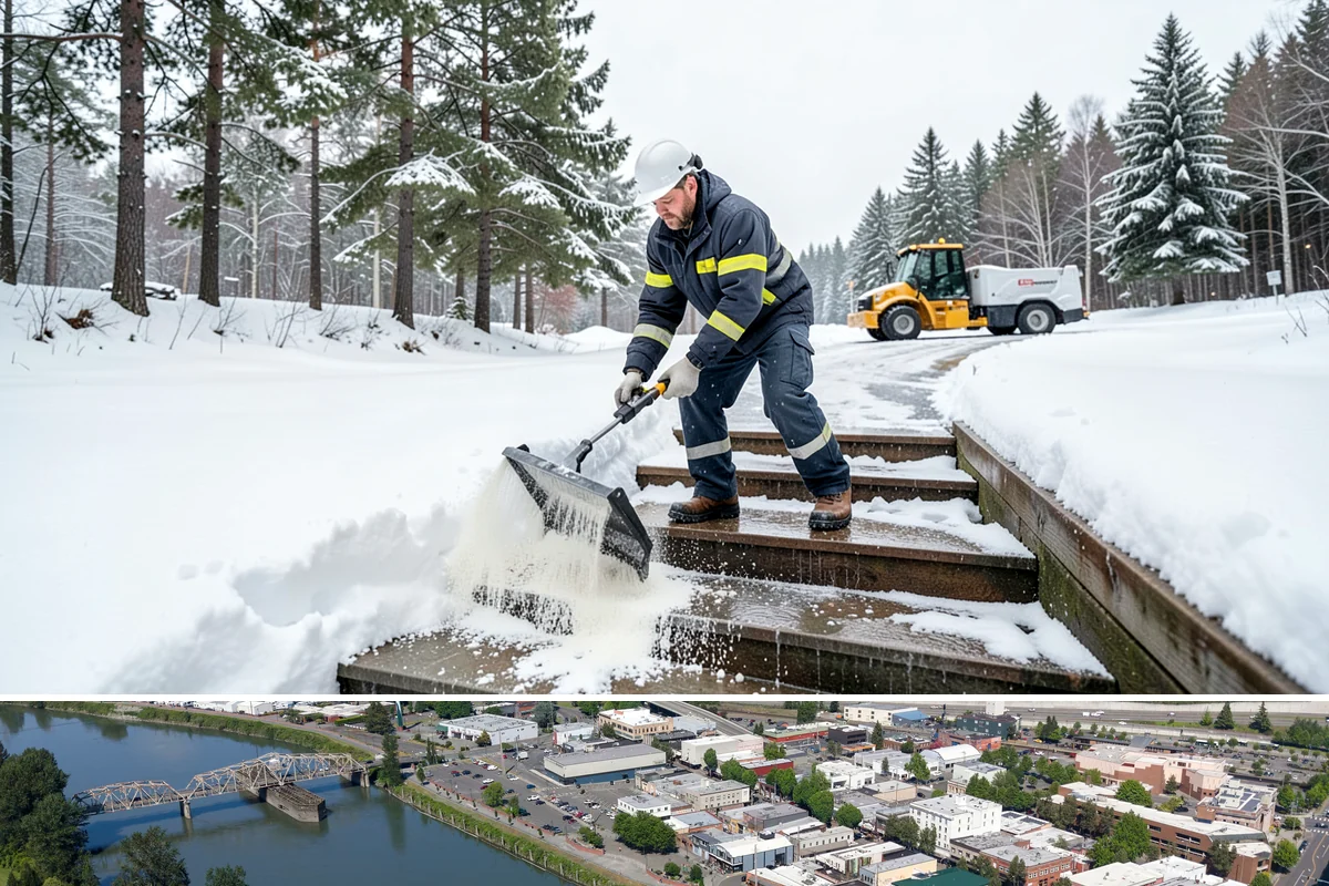 Brine Application in Mount Vernon, Skagit County, WA - Brine pretreatment is applied ahead of forecast frost and freezing-rain events throughout the November-to-February window.
