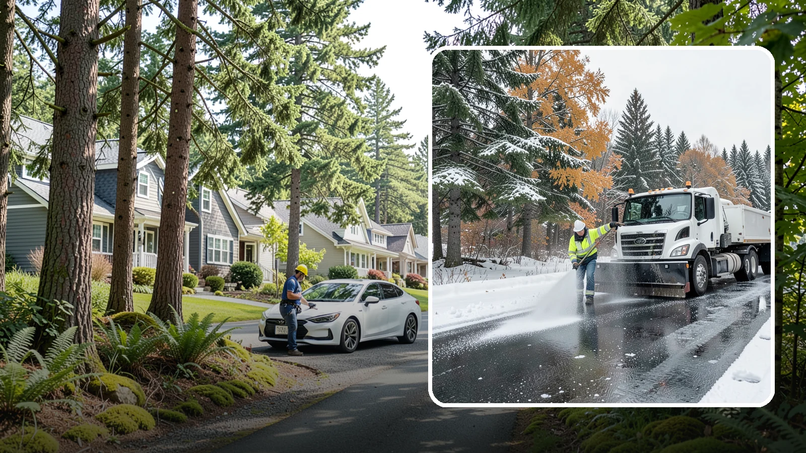 Brine Application in Normandy Park, King County, WA - Brine application lays down a liquid salt solution that stops ice from bonding to pavement before a storm arrives.
