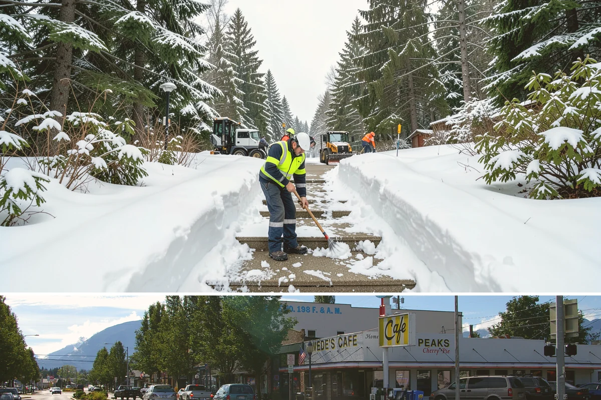 Brine Application in North Bend, King County, WA - Brine pretreatment is applied ahead of forecast frost and freezing-rain events throughout the November-to-February window.