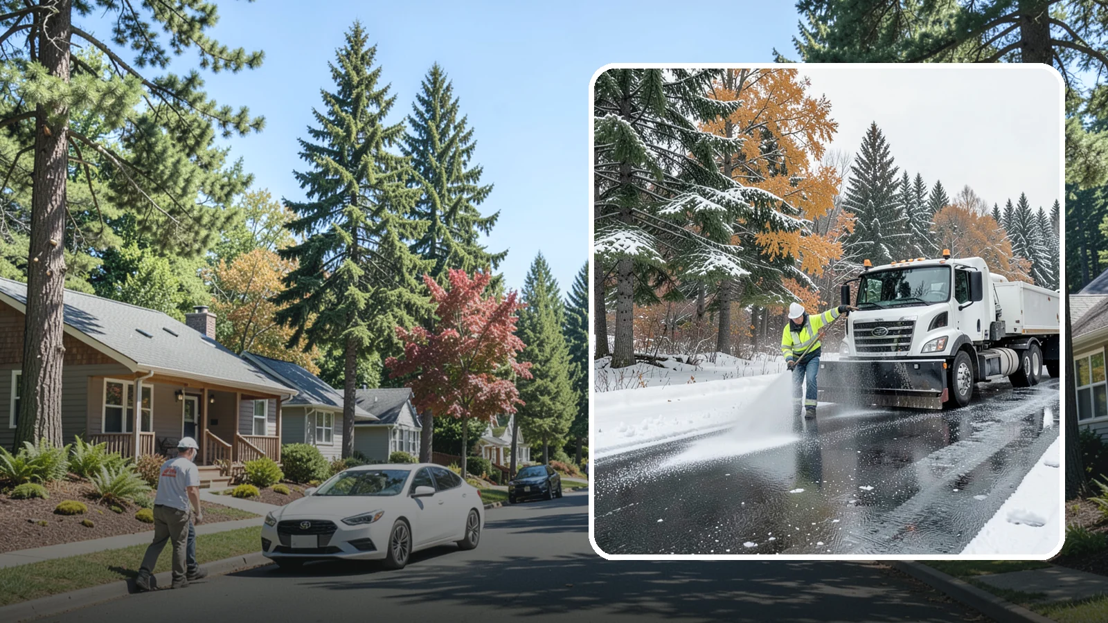 Brine Application in Orting, Pierce County, WA - Brine application lays down a liquid salt solution that stops ice from bonding to pavement before a storm arrives.
