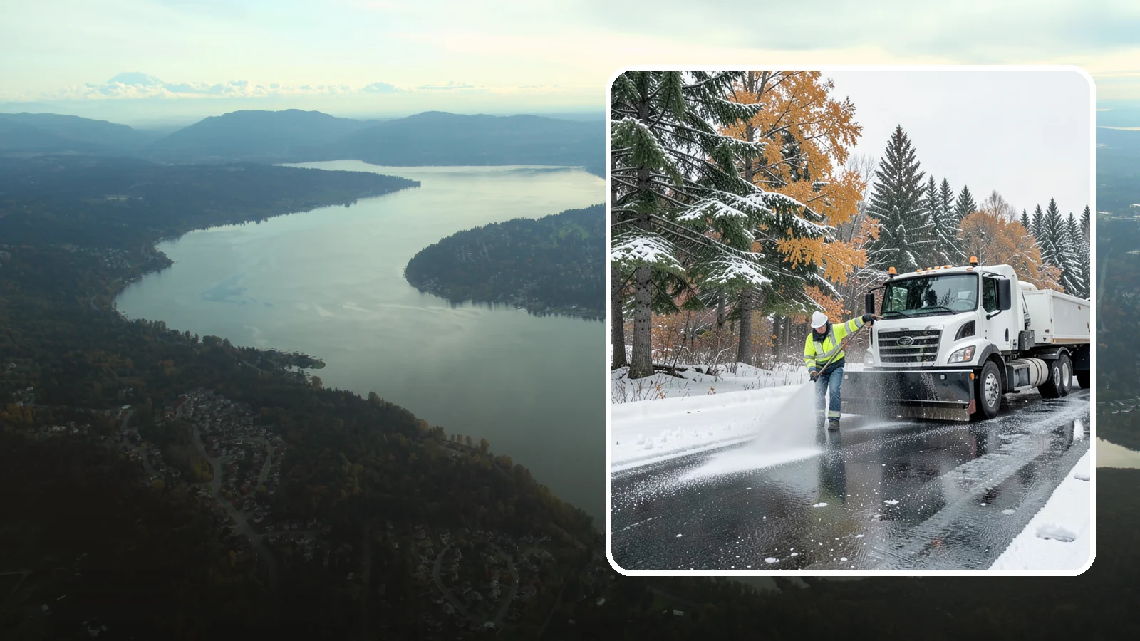 Brine Application in Sammamish, King County, WA - Brine application lays down a liquid salt solution that stops ice from bonding to pavement before a storm arrives.