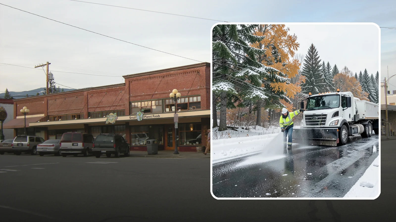 Brine Application in Sedro-Woolley, Skagit County, WA - Brine application lays down a liquid salt solution that stops ice from bonding to pavement before a storm arrives.
