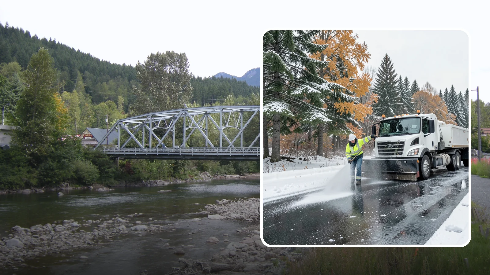 Brine Application in Skykomish, King County, WA - Brine application lays down a liquid salt solution that stops ice from bonding to pavement before a storm arrives.