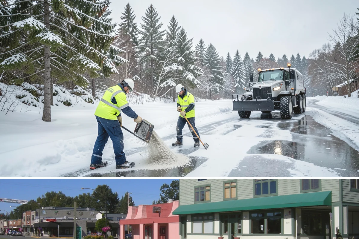Brine Application in Snoqualmie, King County, WA - Brine pretreatment is applied ahead of forecast frost and freezing-rain events throughout the November-to-February window.