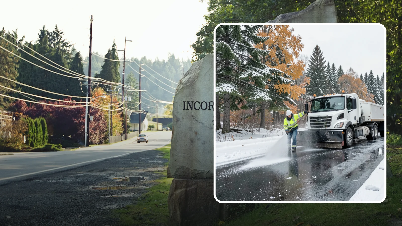 Brine Application in Wilkeson, Pierce County, WA - Brine application lays down a liquid salt solution that stops ice from bonding to pavement before a storm arrives.