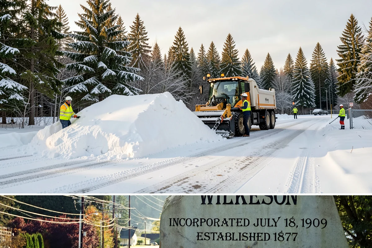 Brine Application in Wilkeson, Pierce County, WA - Brine pretreatment is applied ahead of forecast frost and freezing-rain events throughout the November-to-February window.