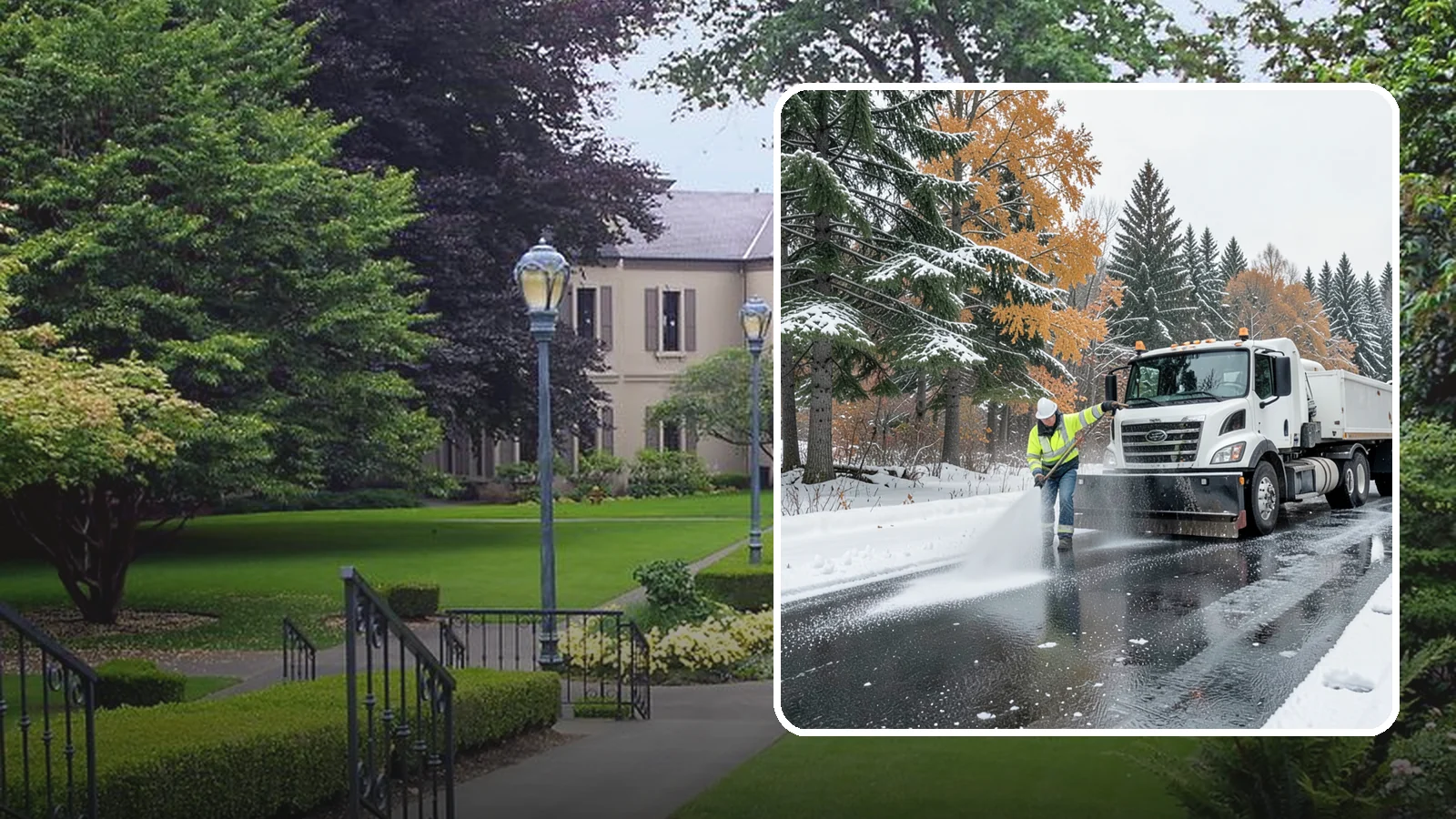 Brine Application in Woodinville, King County, WA - Brine application lays down a liquid salt solution that stops ice from bonding to pavement before a storm arrives.