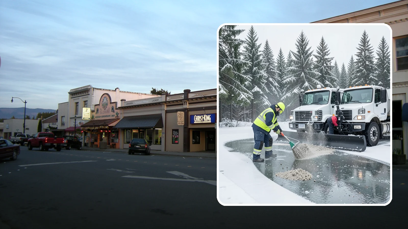 Brine Truck Service in Burlington, Skagit County, WA - Our brine trucks pre-treat surfaces with liquid deicer so ice never bonds in the first place.