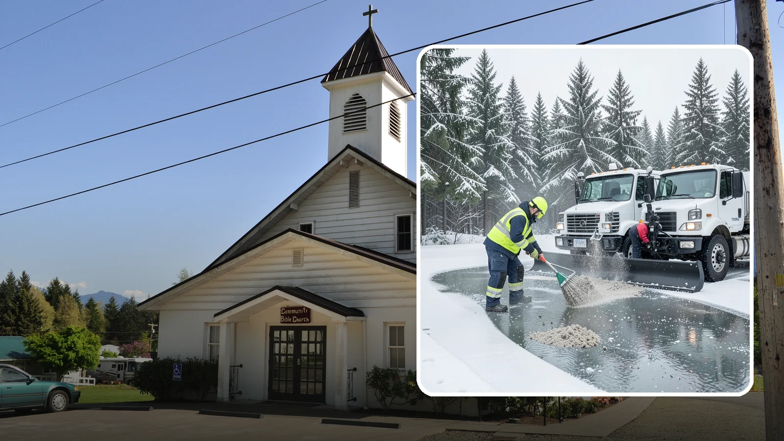 Brine Truck Service in Concrete, Skagit County, WA - Our brine trucks pre-treat surfaces with liquid deicer so ice never bonds in the first place.