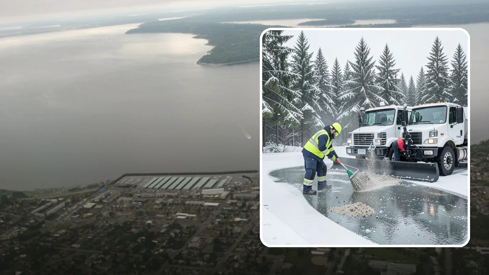 Brine Truck Service in Des Moines, King County, WA - Our brine trucks pre-treat surfaces with liquid deicer so ice never bonds in the first place.