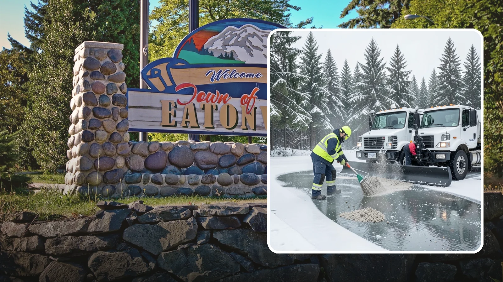 Brine Truck Service in Eatonville, Pierce County, WA - Our brine trucks pre-treat surfaces with liquid deicer so ice never bonds in the first place.