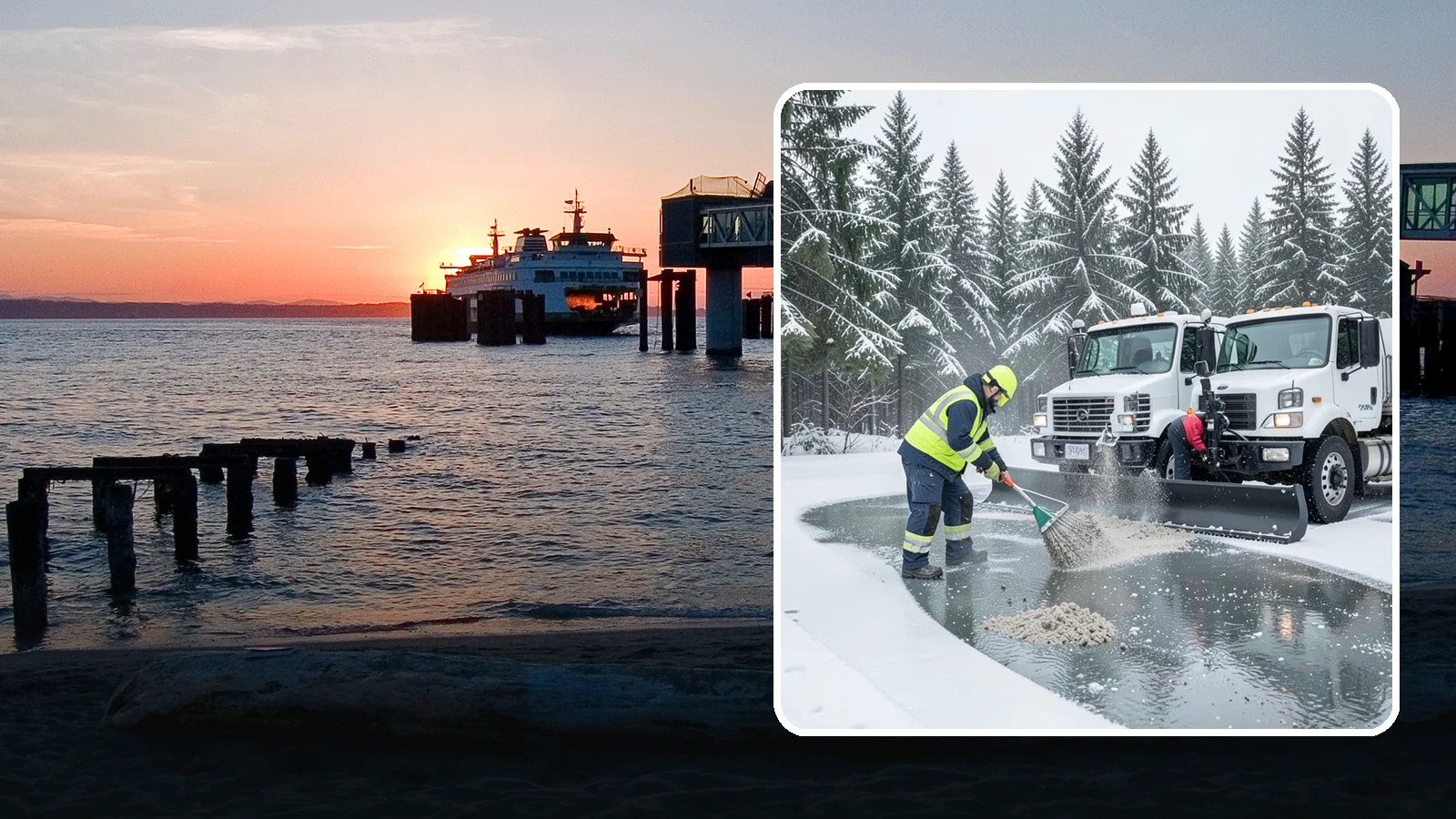 Brine Truck Service in Edmonds, Snohomish County, WA - Our brine trucks pre-treat surfaces with liquid deicer so ice never bonds in the first place.
