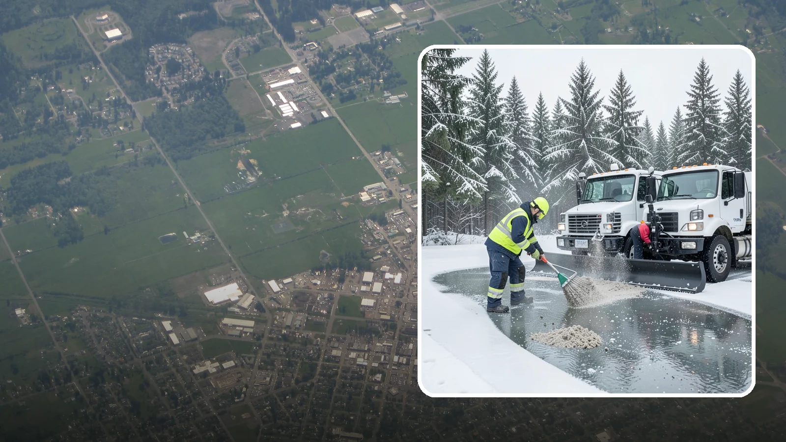 Brine Truck Service in Enumclaw, King County, WA - Our brine trucks pre-treat surfaces with liquid deicer so ice never bonds in the first place.